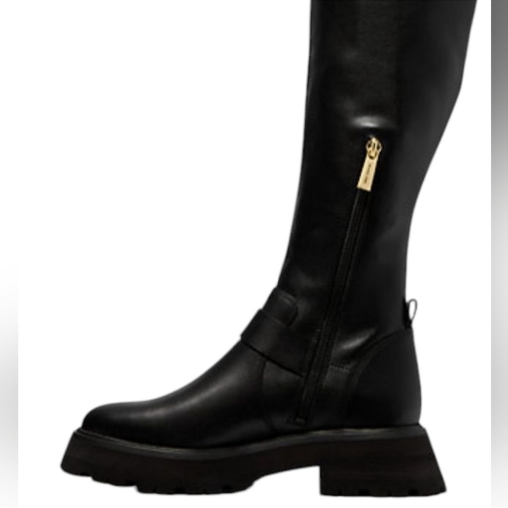 Michael Kors Black Over-the-Knee Boots with Buckle - Picture 7 of 7